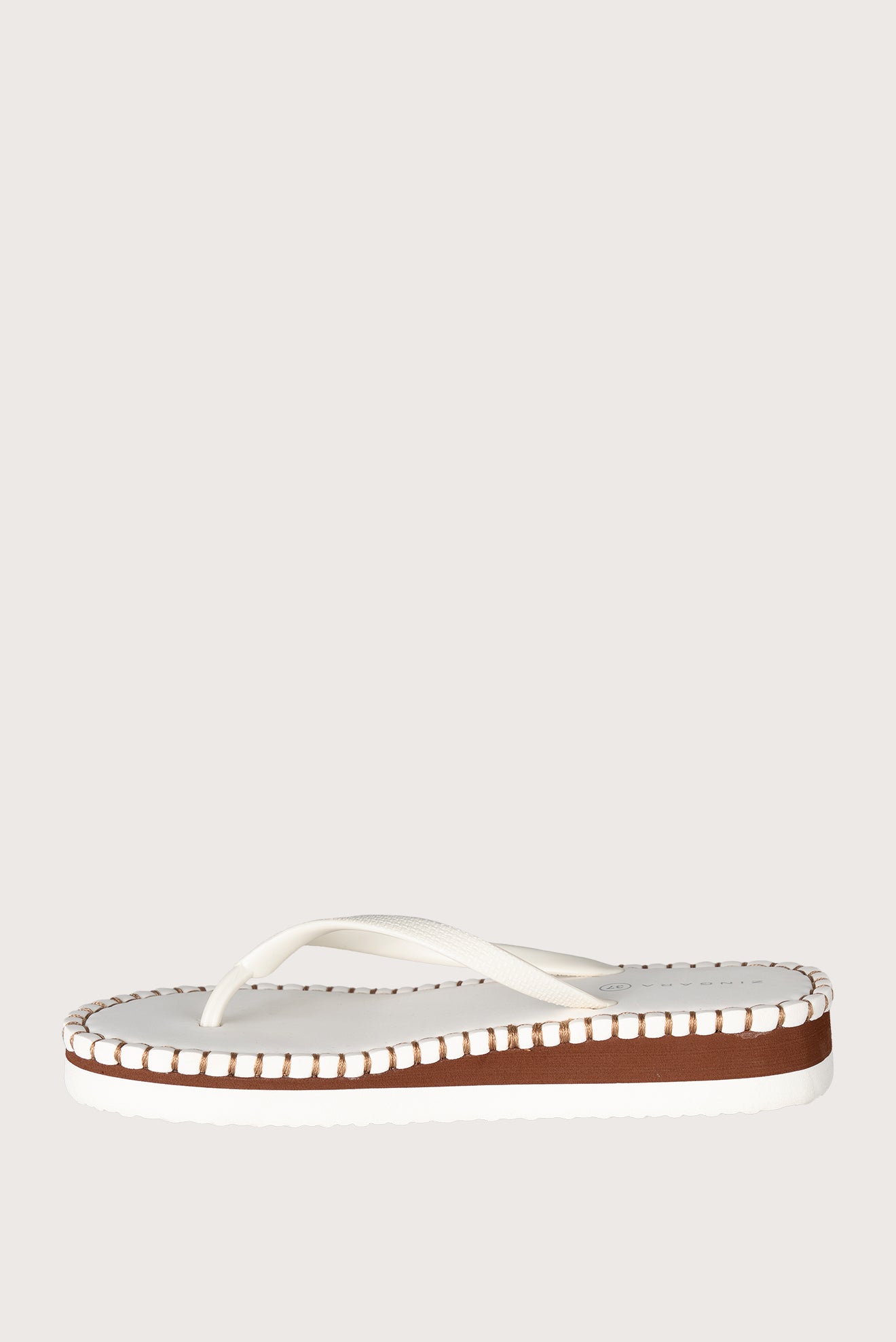 Threaded Sandals White