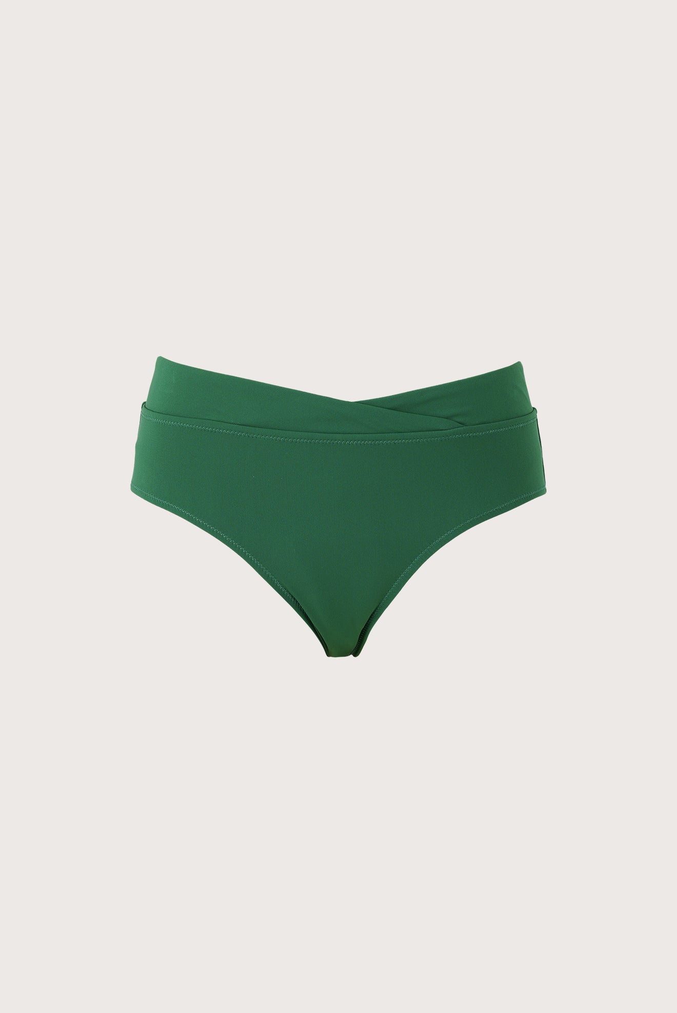 Green Crossed High-Waist Bottom