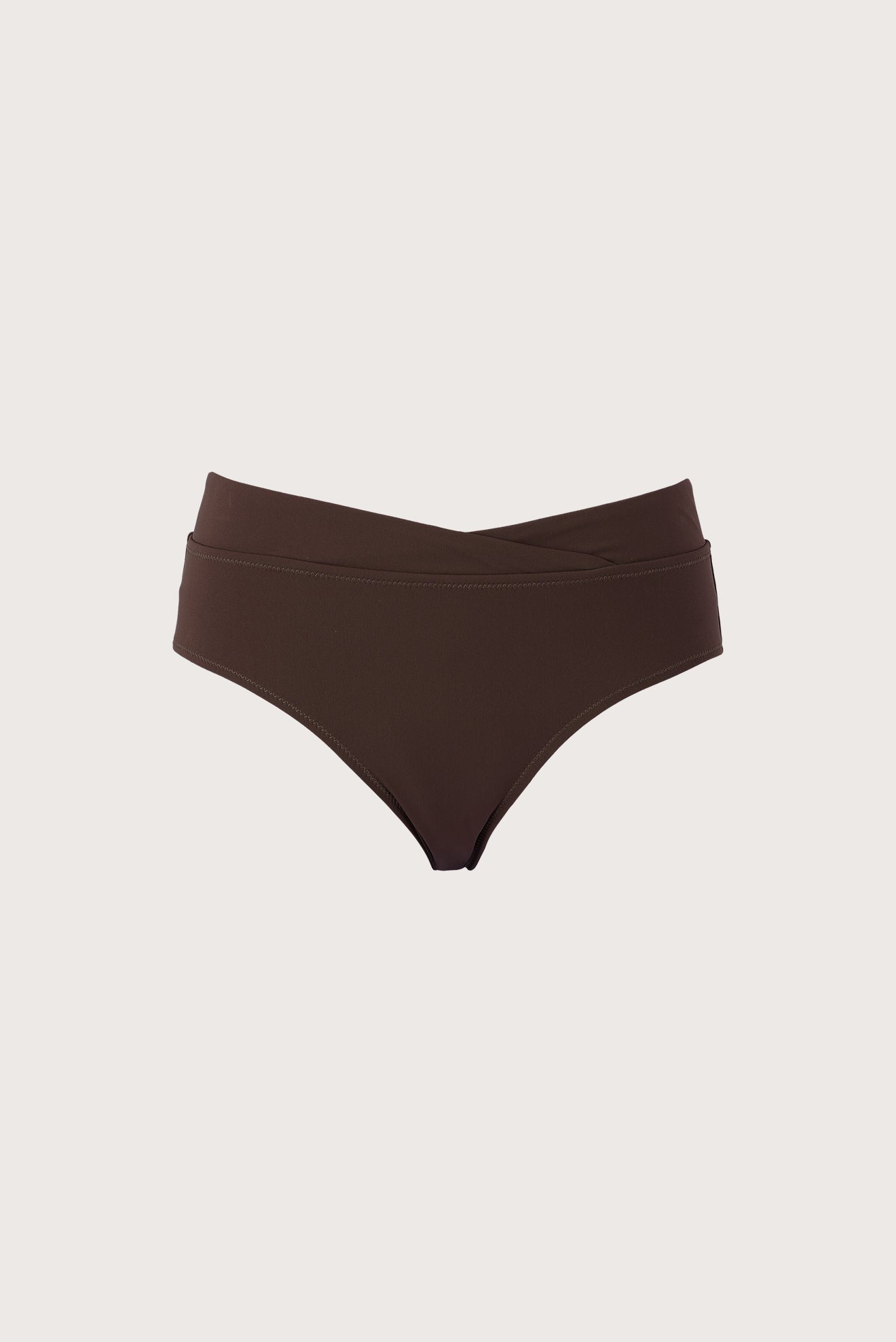 Chocolate Crossed High-Waist Bottom