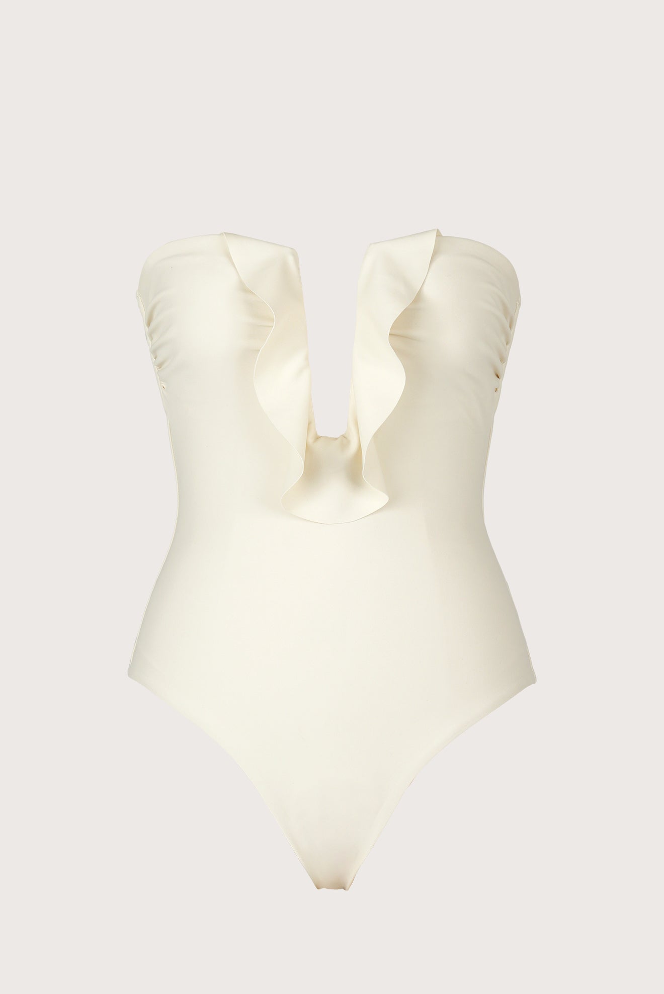 Entero Top U Volado Crema