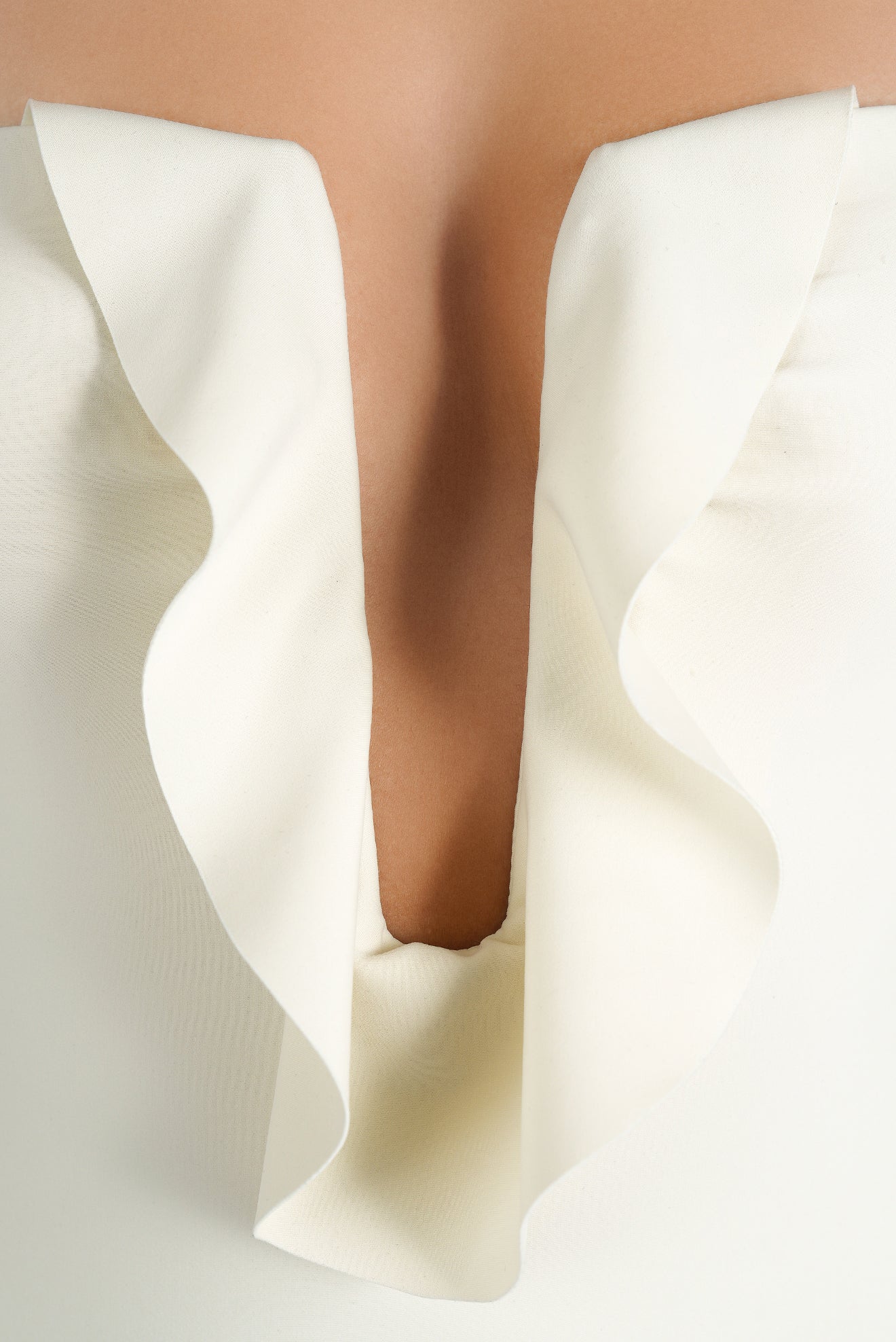 Entero Top U Volado Crema
