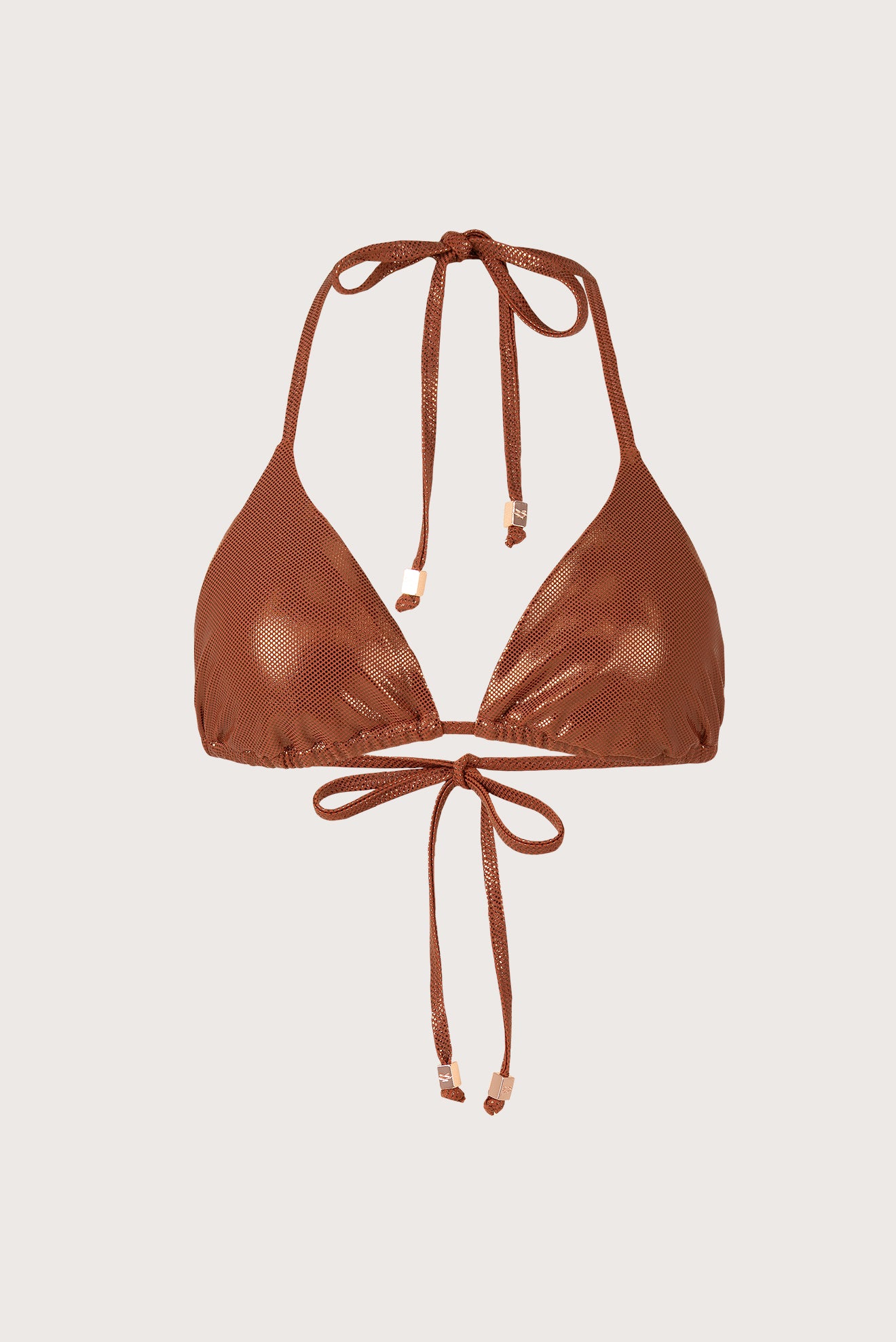 Top Triángulo Embutido Caoba