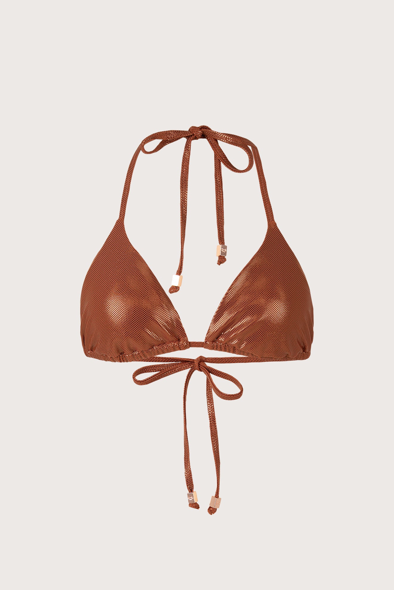 Top Triángulo Embutido Caoba