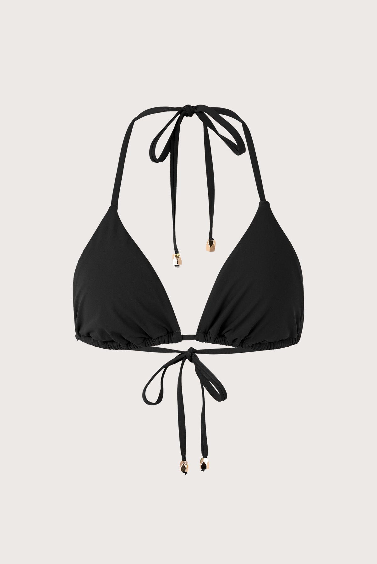 Strappy Triangle Top Black