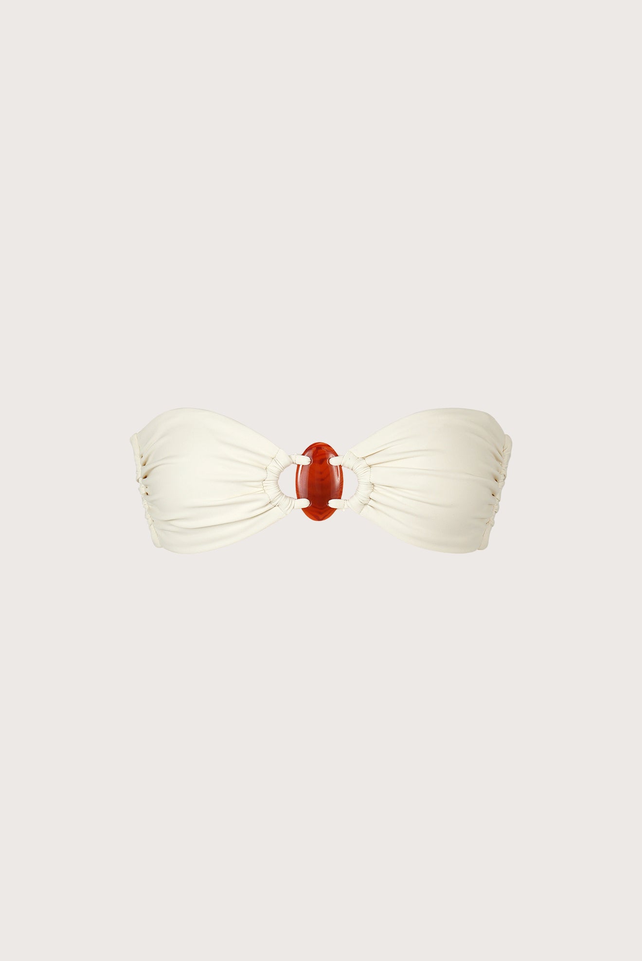 Top Bandeau Accesorio Crema