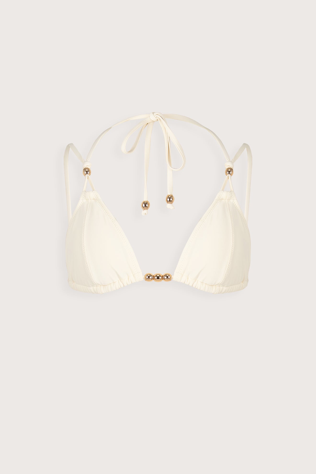 Top Triangulo Crema Doble Bretel