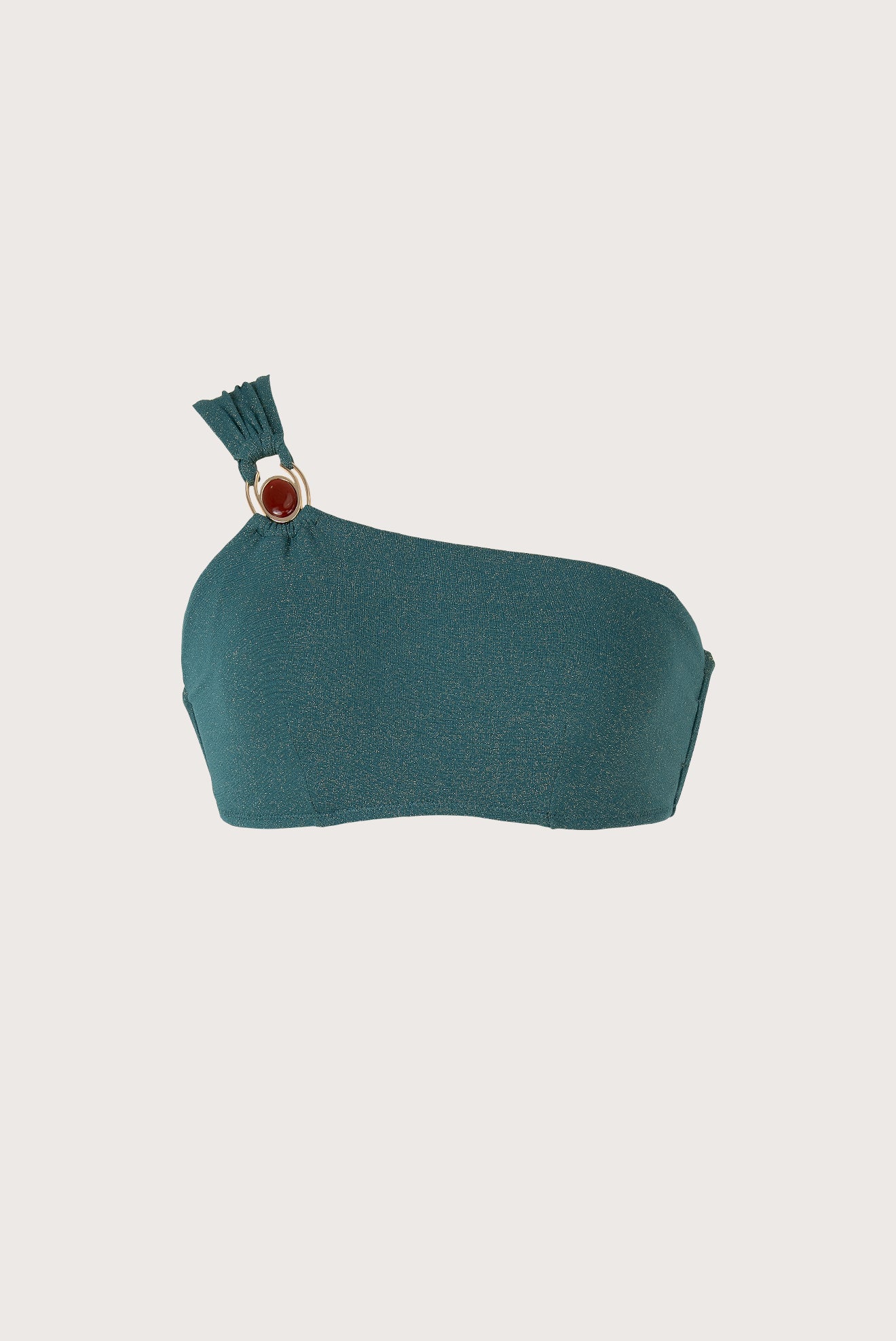 Top 1 Hombro Hebilla Cacao Liso