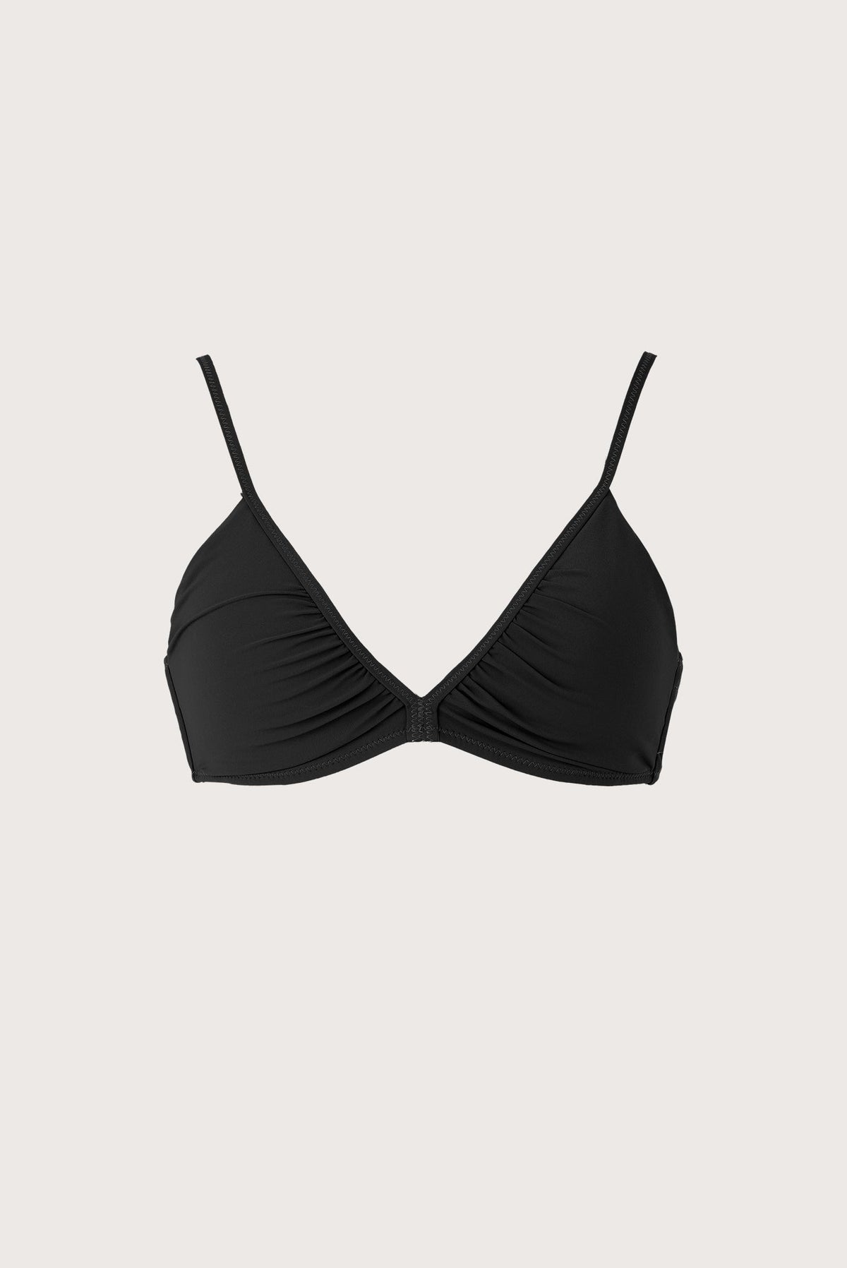 Black Gathered Top