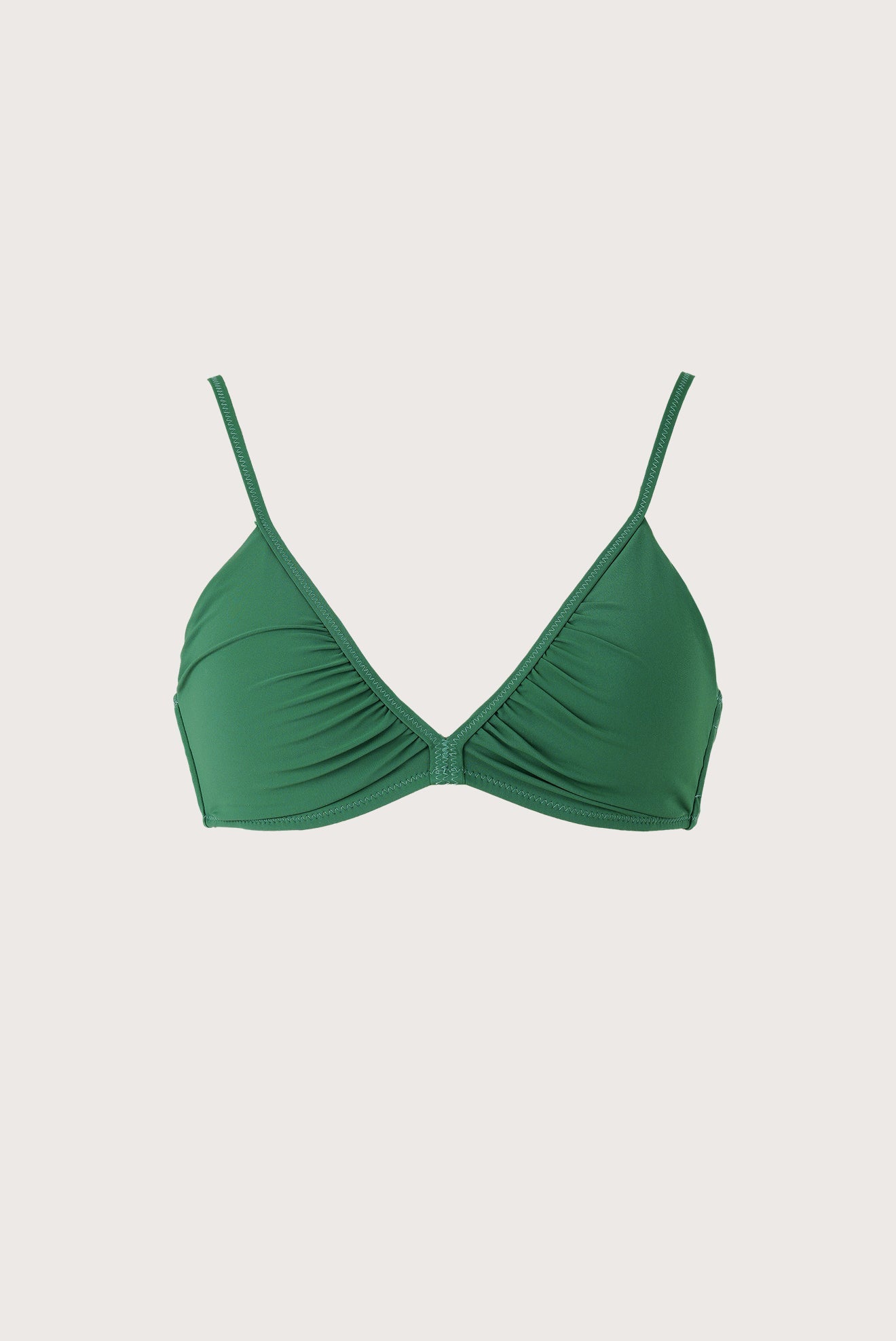 Green Gathered Top