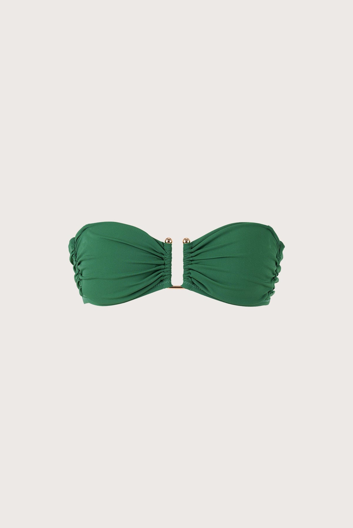 Top Bandeau U Verde Bordado