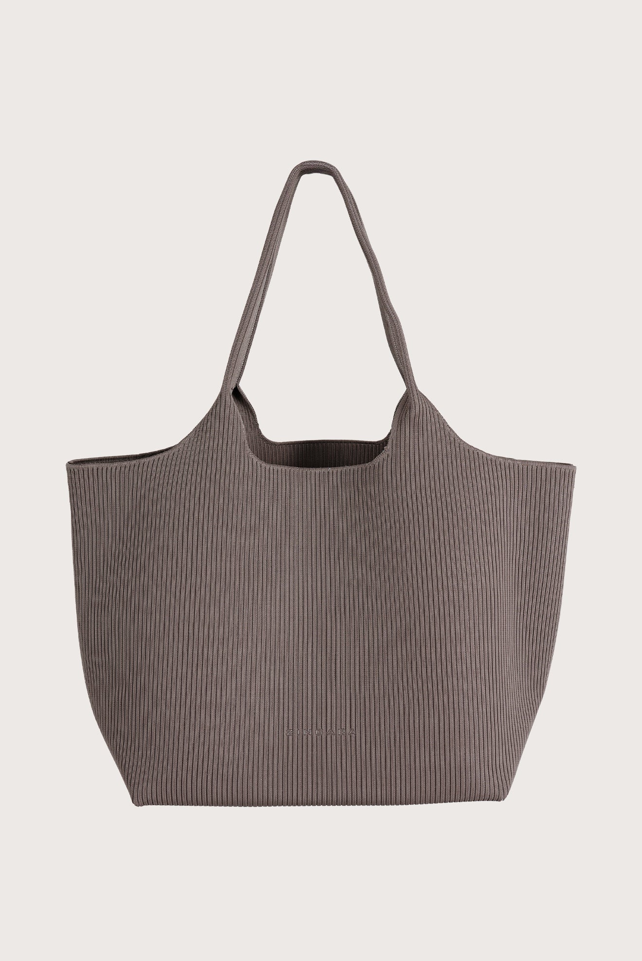 Bolso Tote Tejido Café