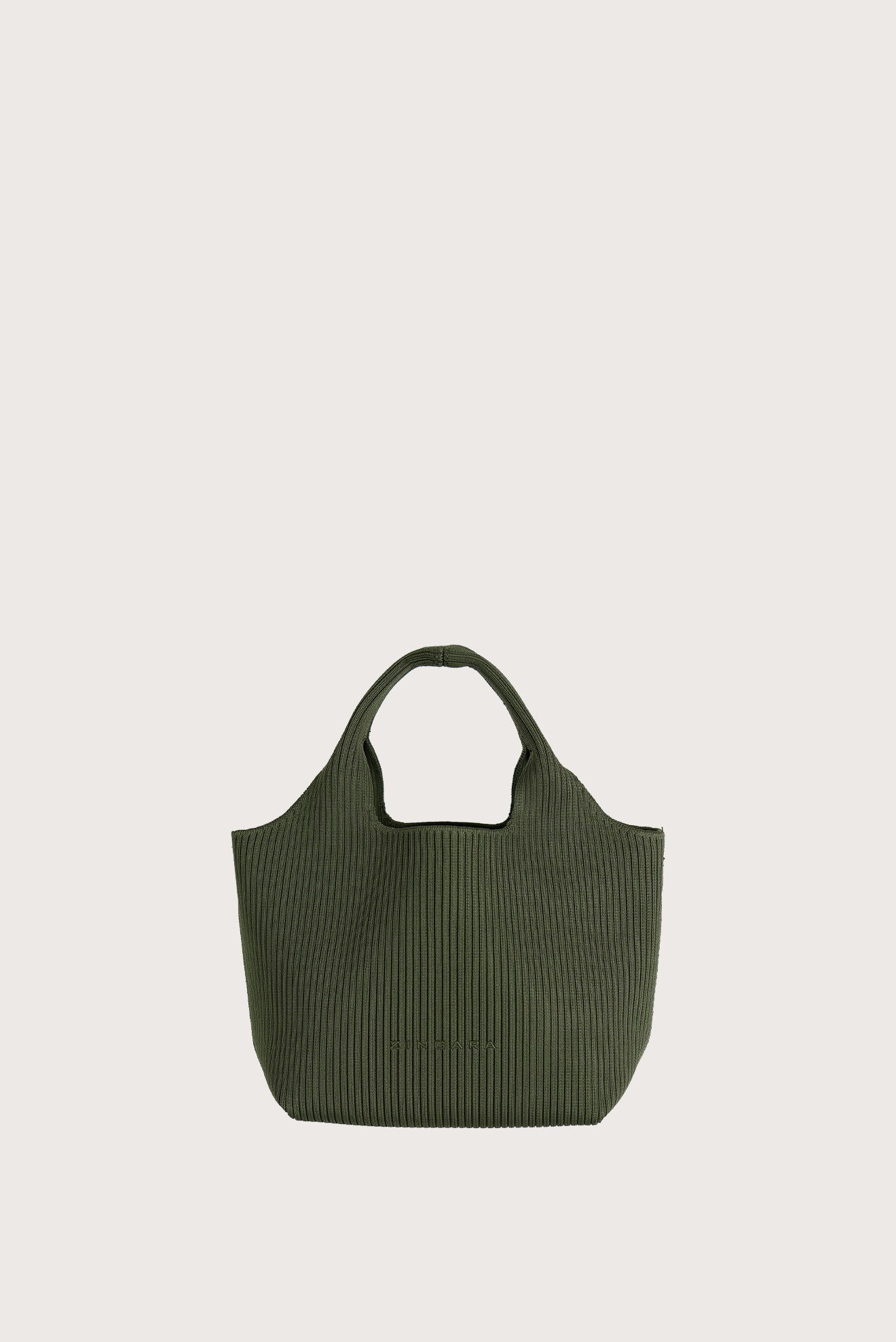 Knitted Sabia Small Satchel Green - Compact and Artisanal Design