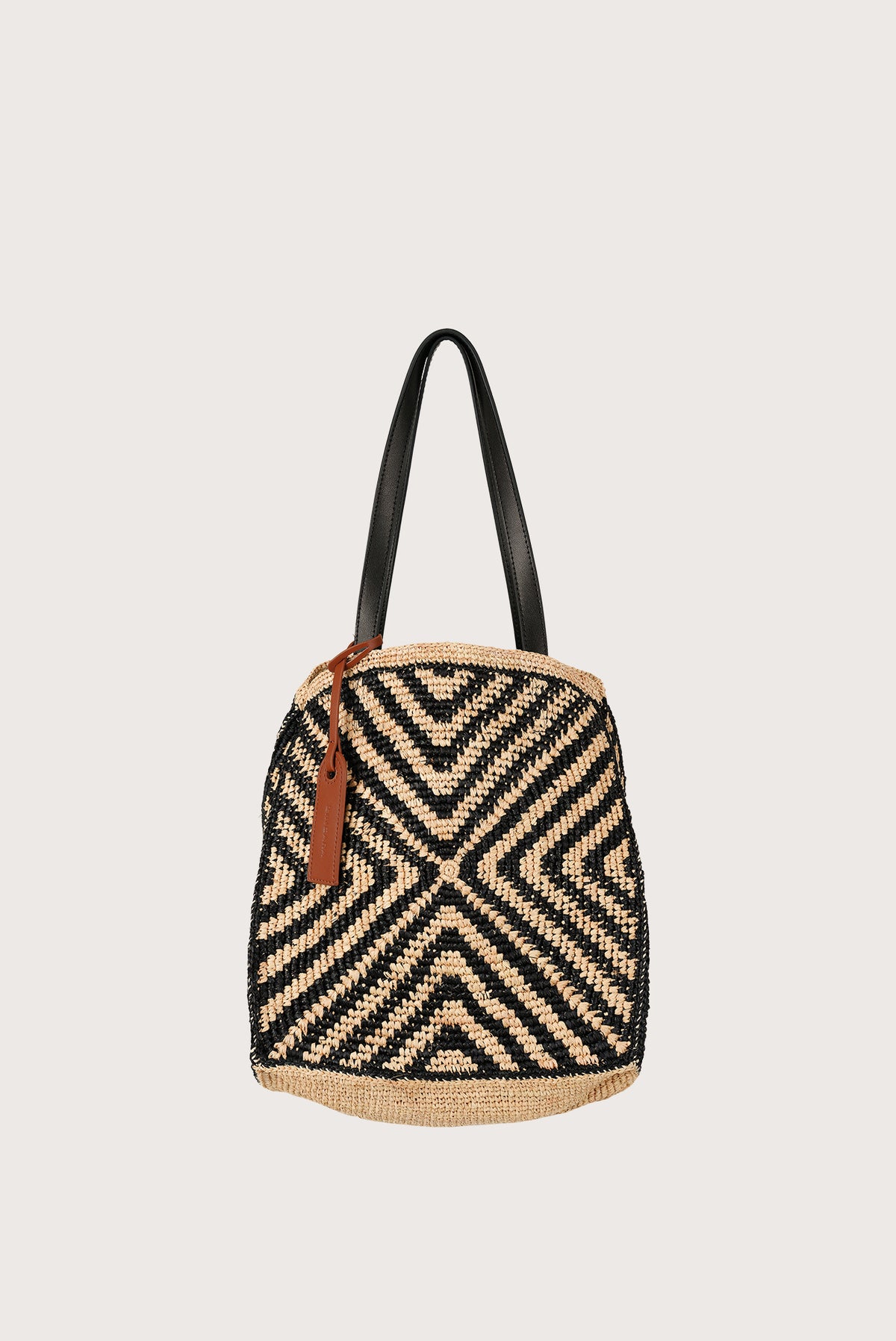 Bolsa Tote Lineas Rafia Mix