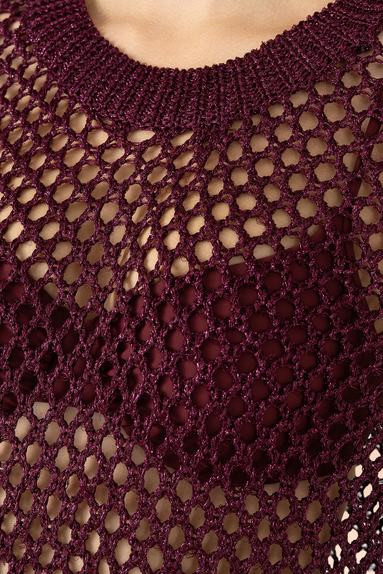 Vestido Largo Calado Do Reis Vino