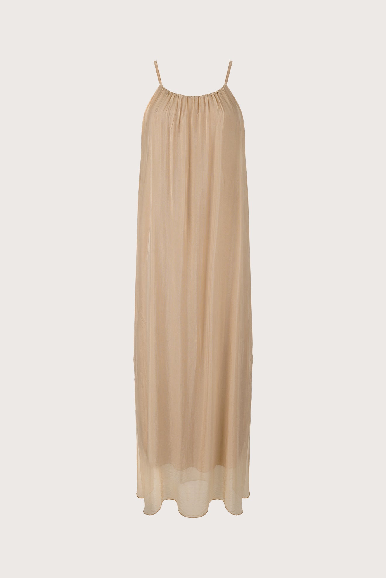 tan flowy dress Largo Seda Camel Silk Blend Beachwear Maxi Dress Women Beige / 01 -CH / M this dress pairs seamlessly color:MandarinRed lightyear Fruit Print Dresses for