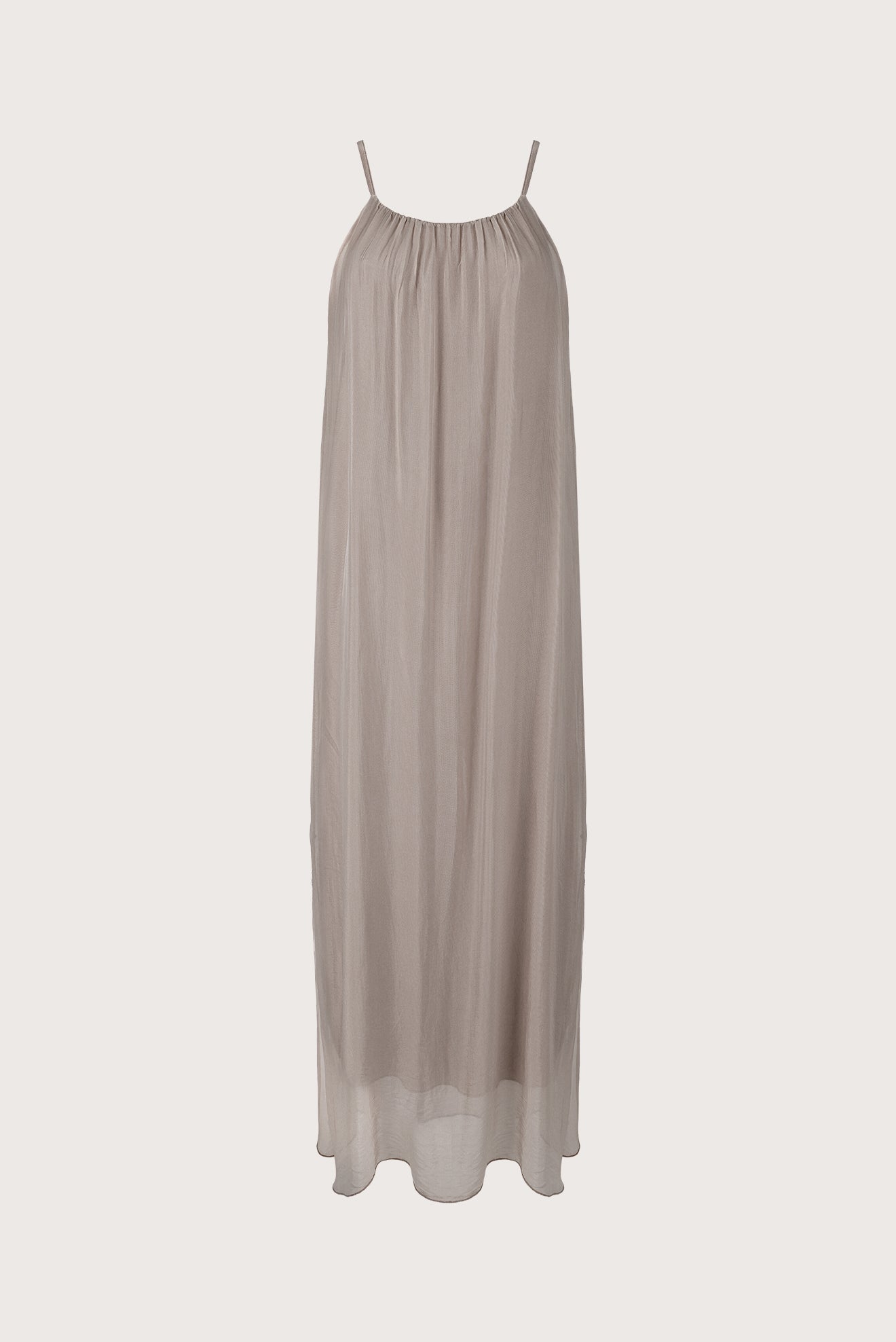Vestido Largo Seda Fango, vista frontal