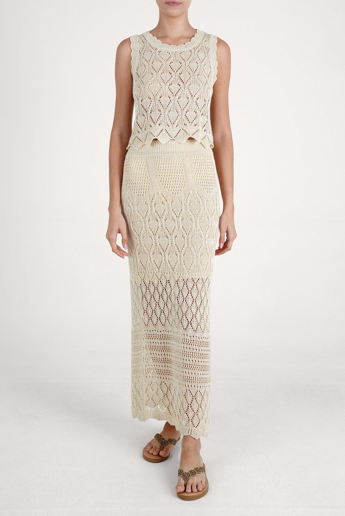 Caraiba Crochet Top Gold