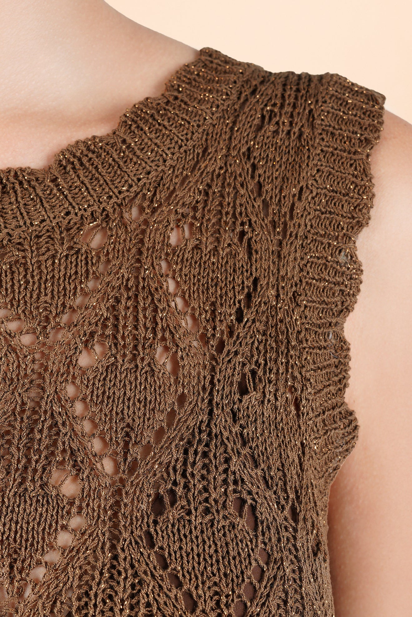 Top Crochet Caraiba Café
