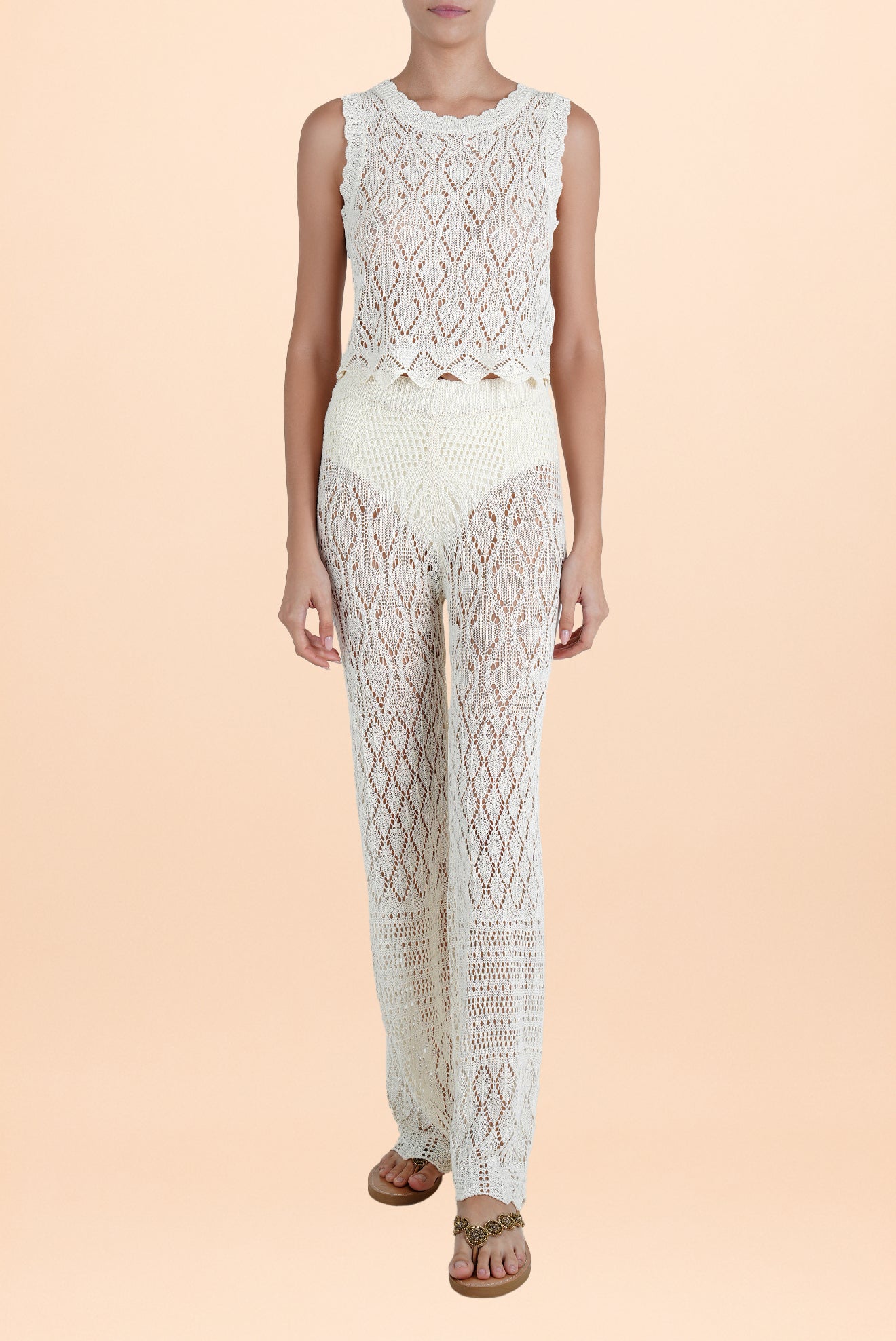 Caraiba Crochet Top Off-White