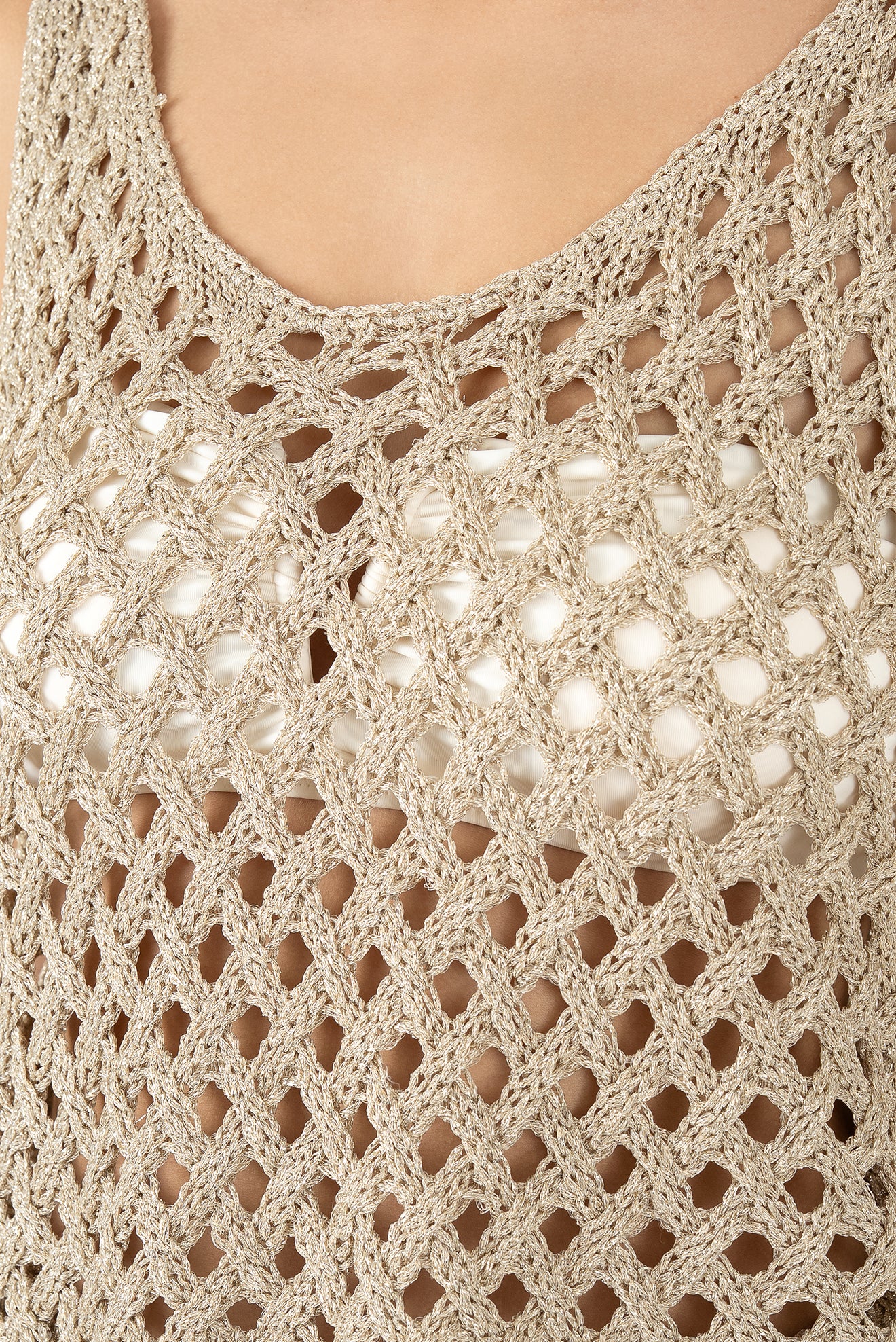 Blusa Top Calada Do Reis Beige
