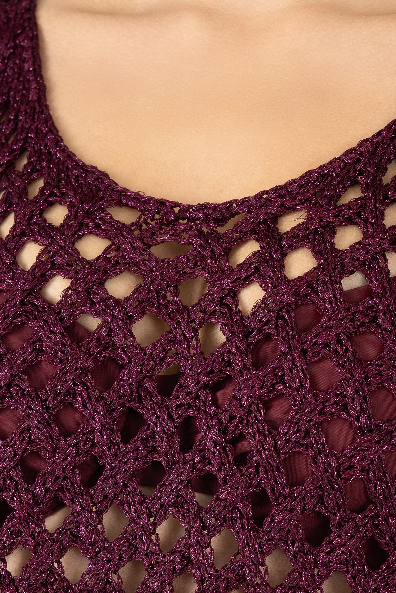 Wine Do Reis Open-Knit Top