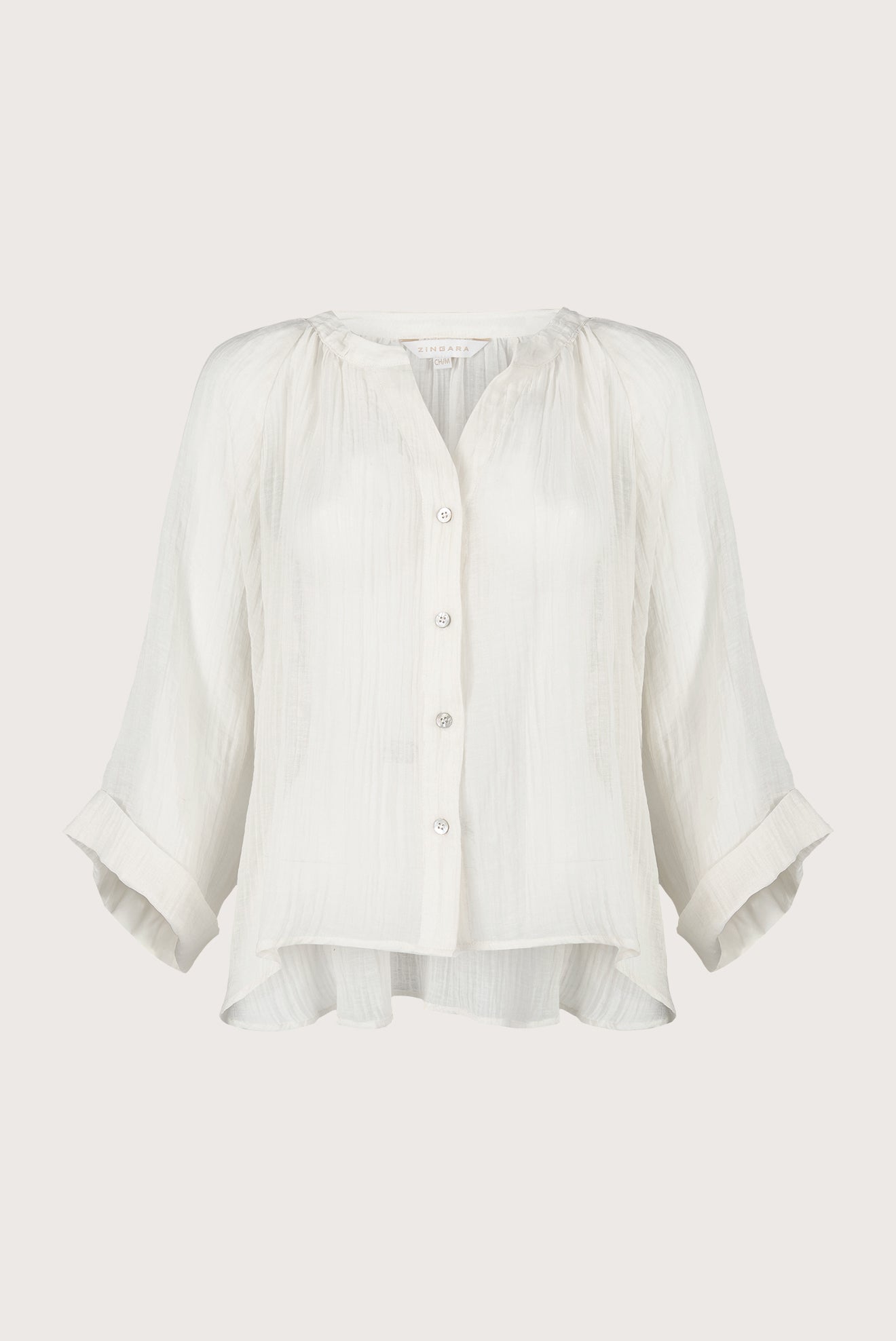 Camisa Manga Larga Marfil