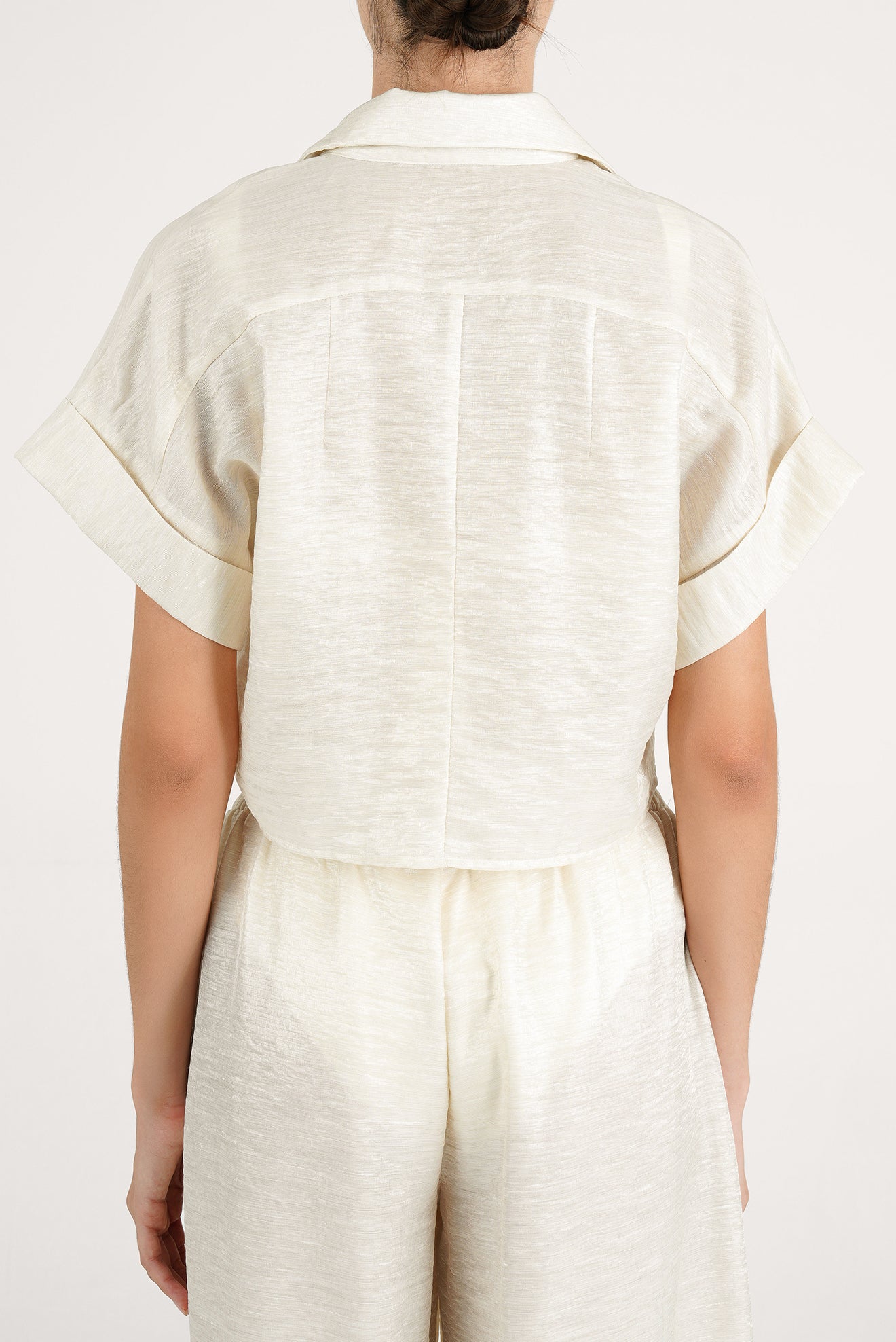 Camisa Crop Ilhabella Crema