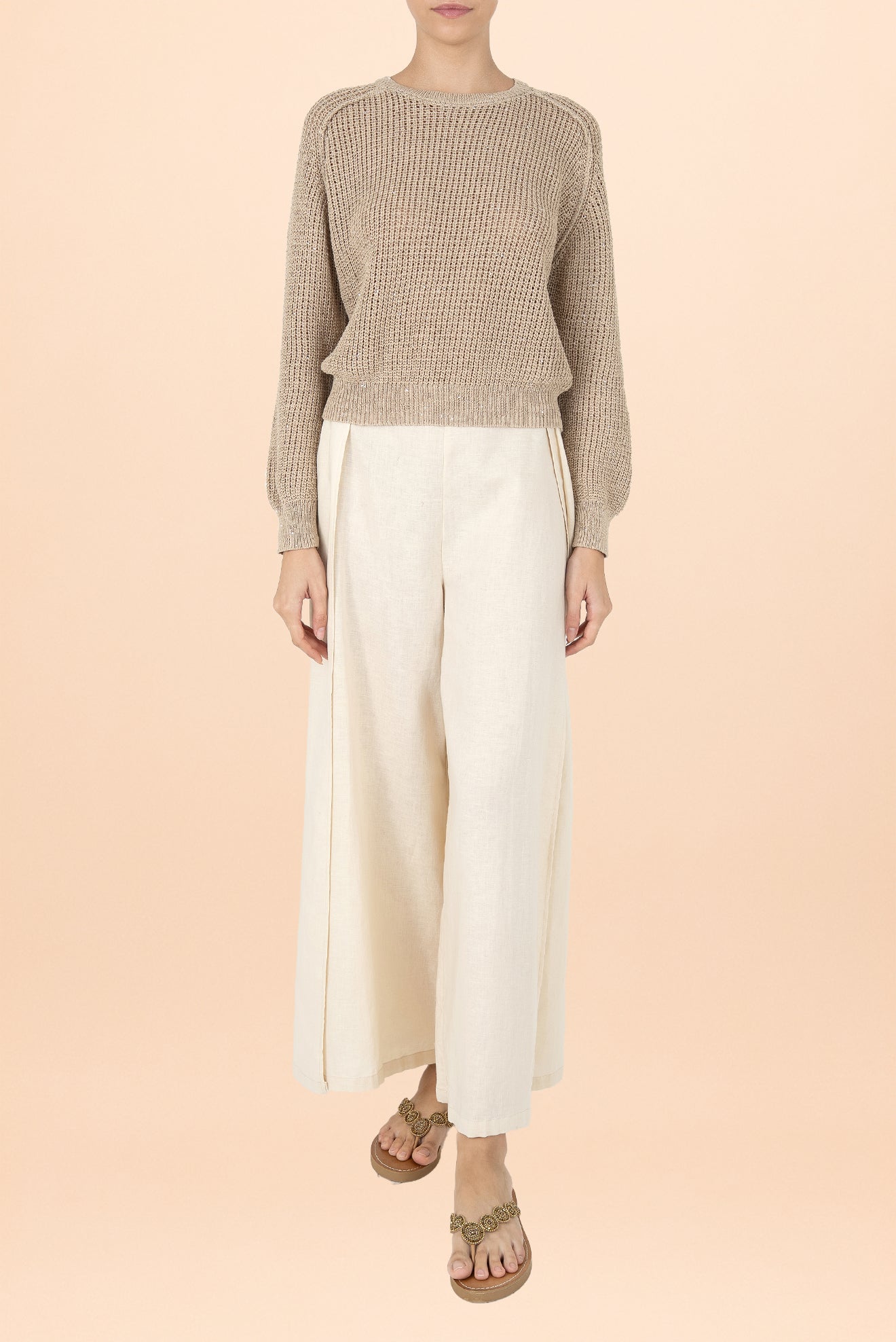 Lorena Taupe Shine Sweater