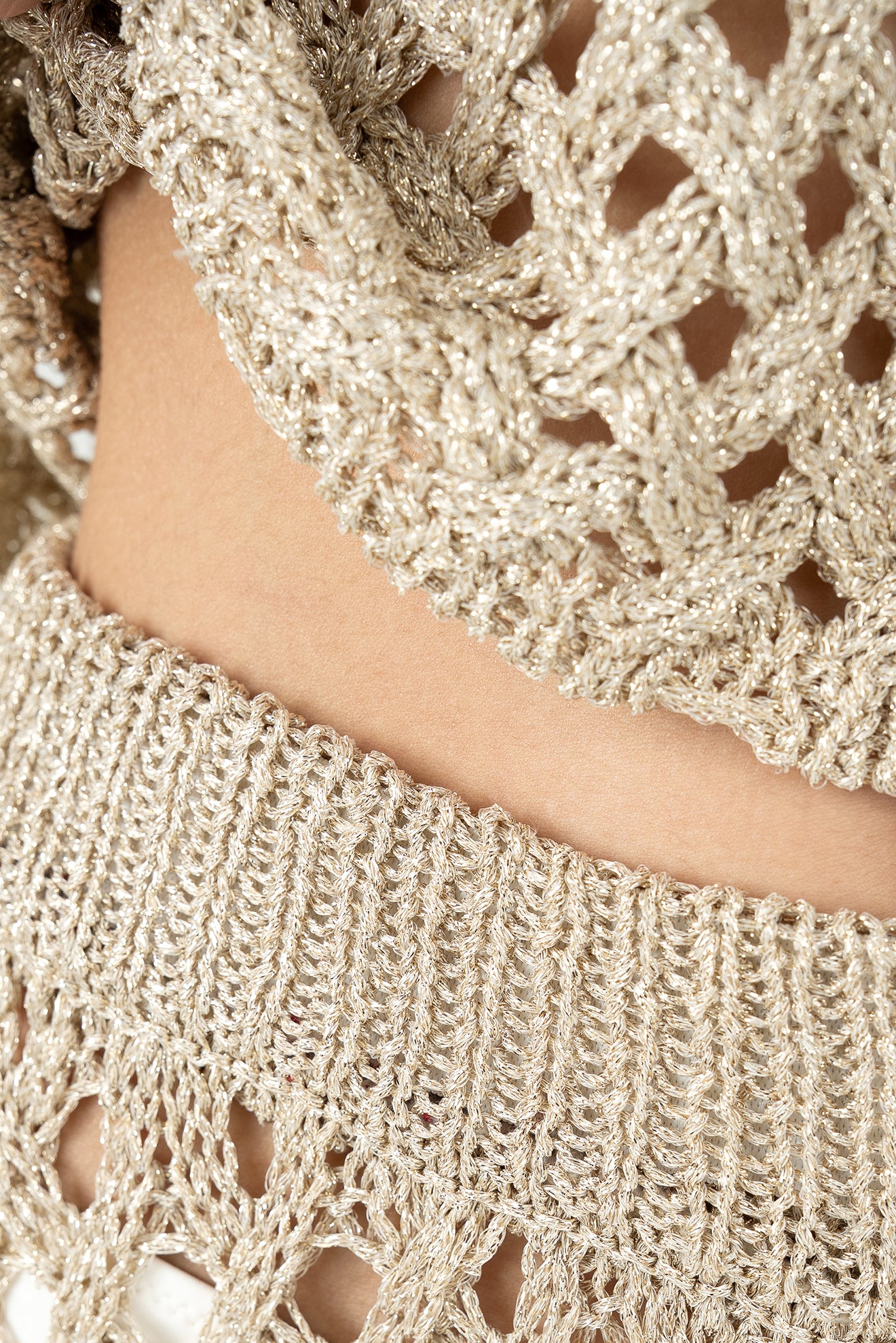 Beige Do Reis Open-Knit Pants