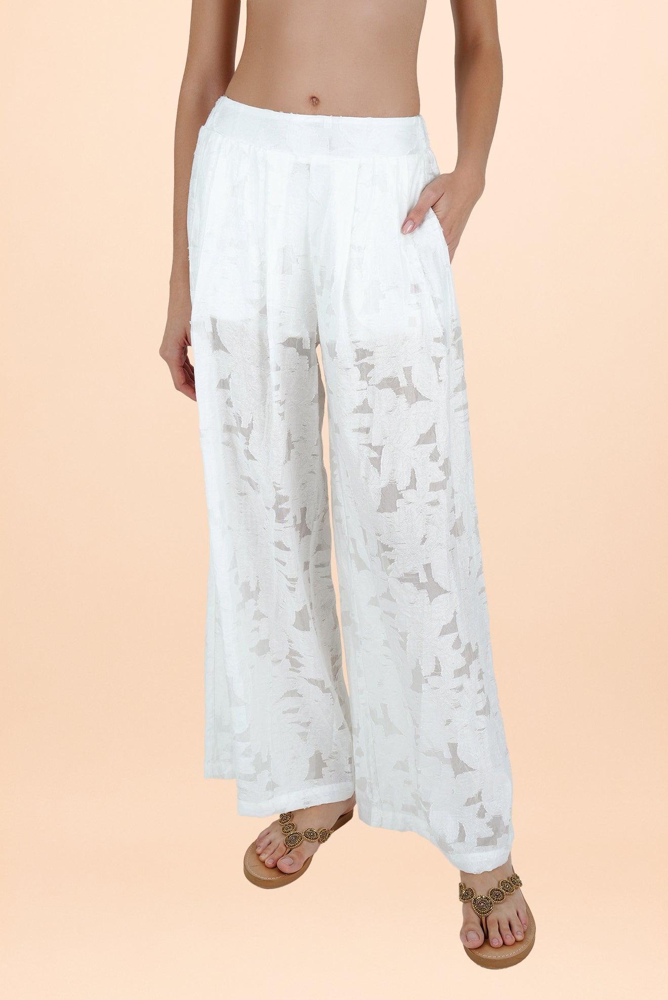 Pantalón Plisado Blanco