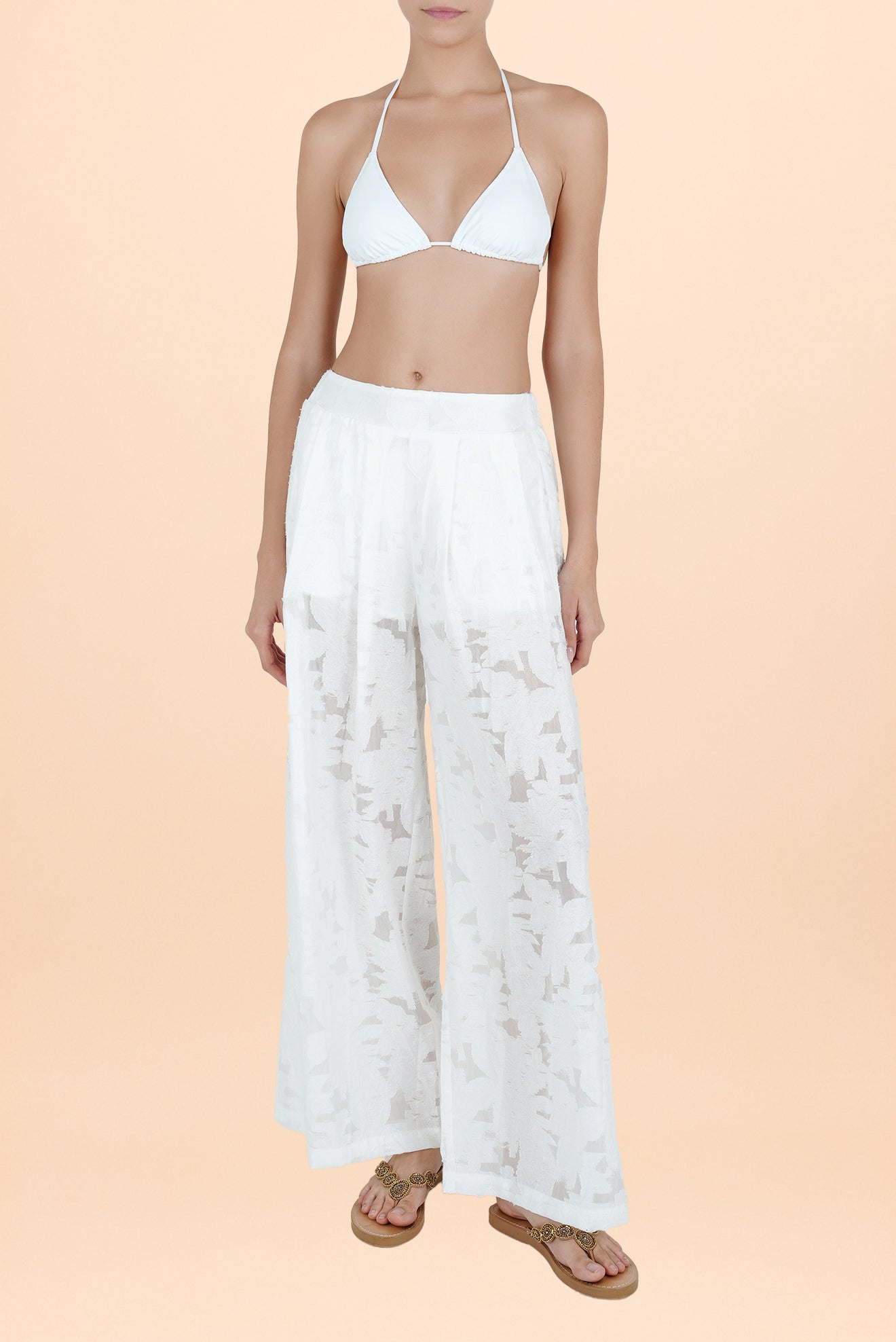 Pantalón Plisado Blanco