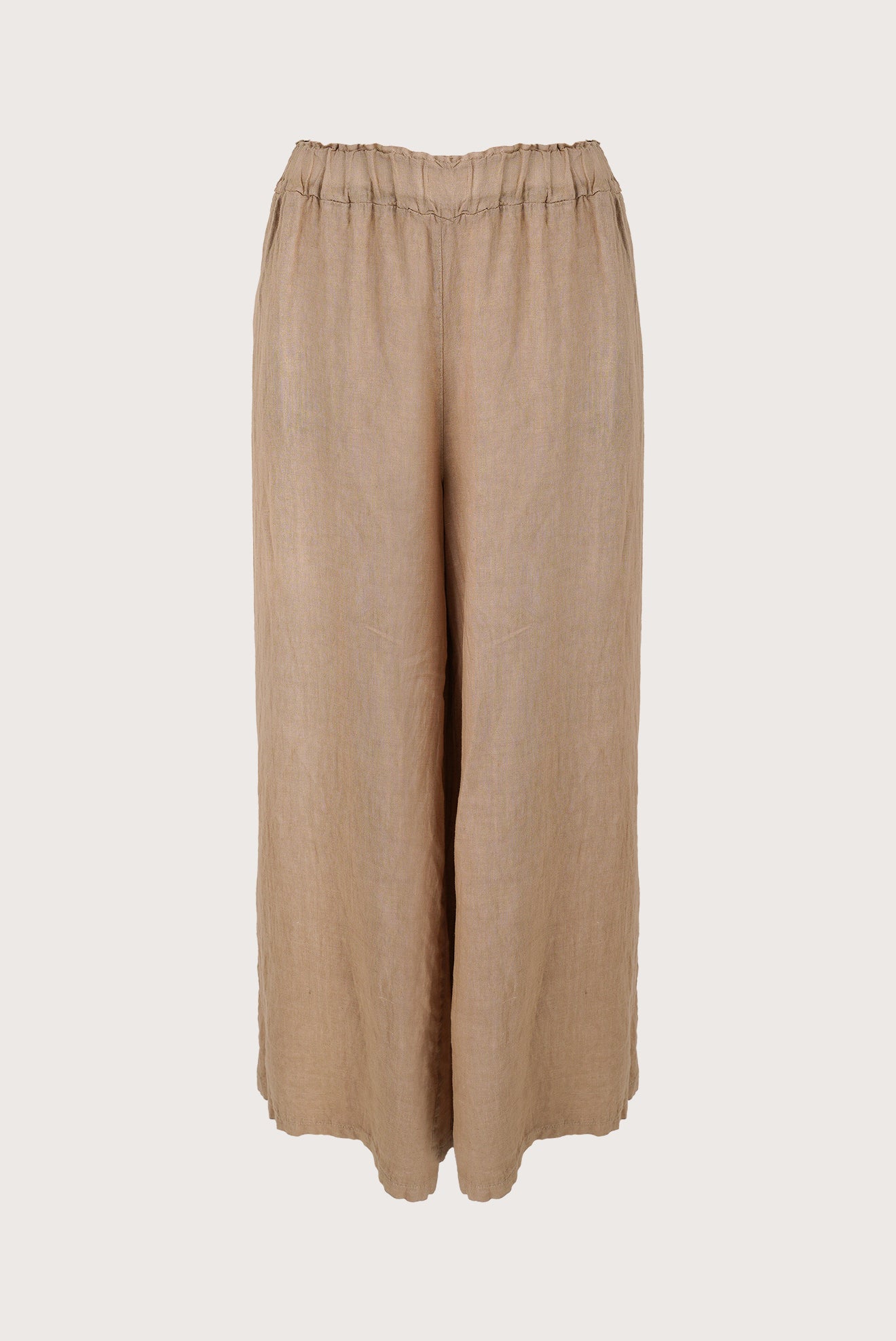 Pantalon Lino Bell Beige, vista frontal