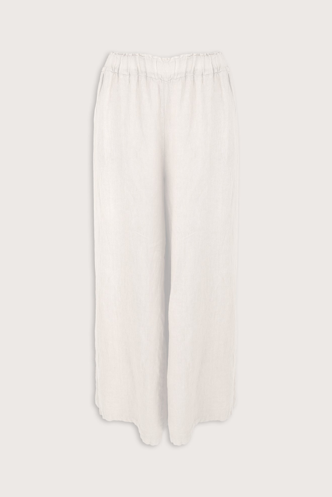 Pantalon Lino Bell Gris Claro, vista frontal