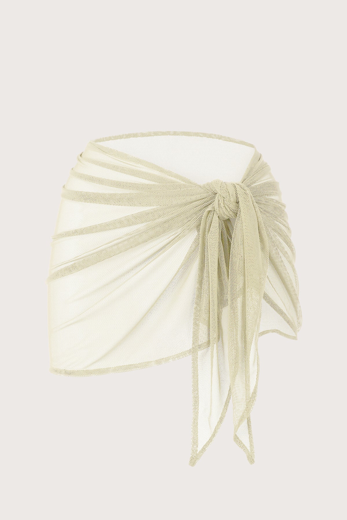 Off-white short mesh sarong