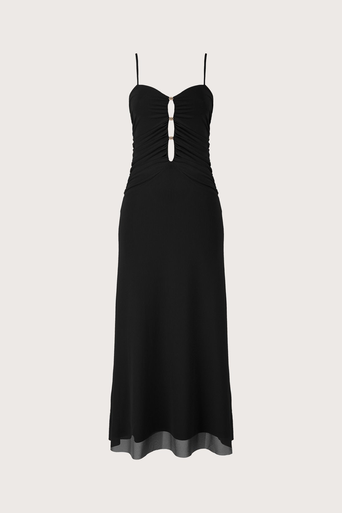 Black Azura long mesh dress