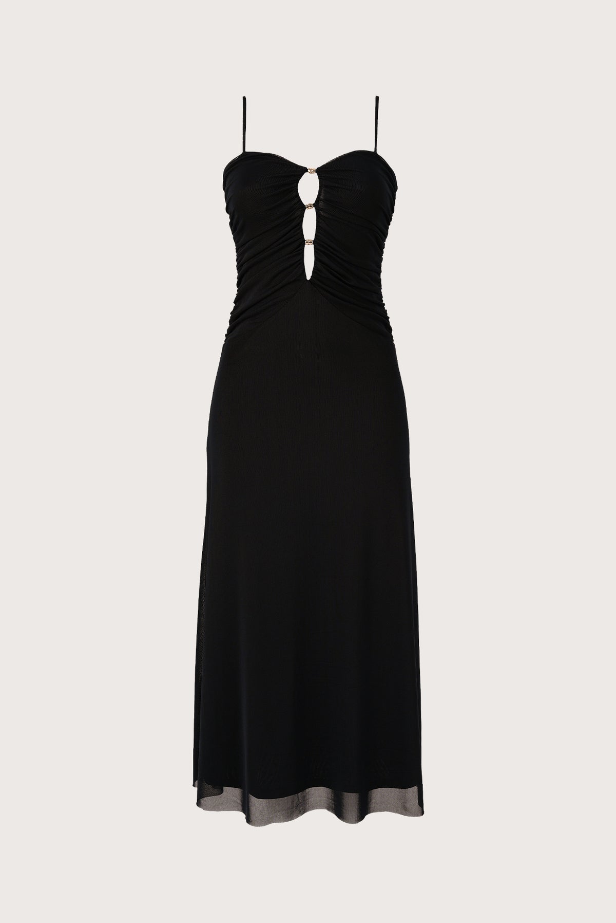 Vestido largo mesh Azura negro — foto 1