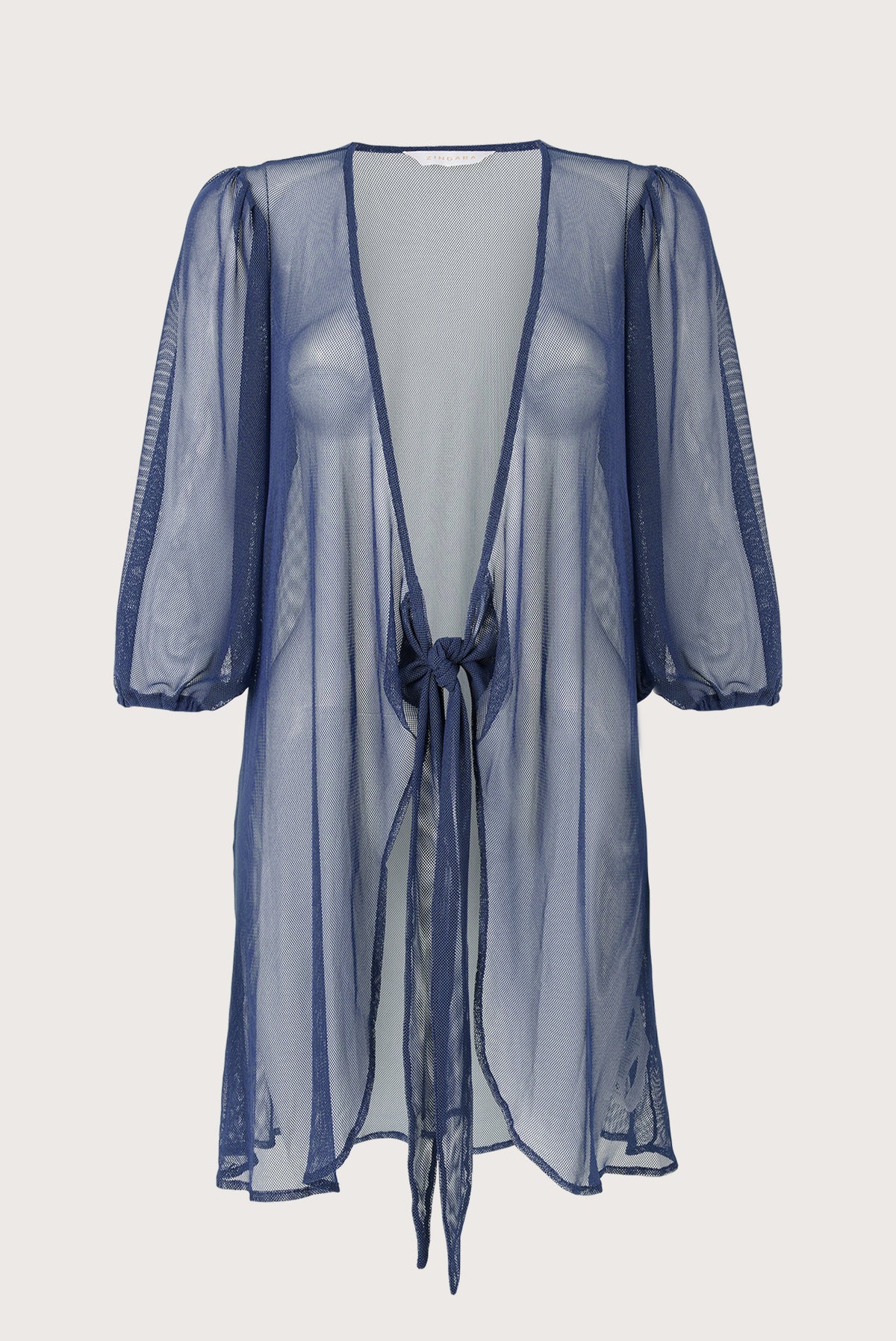 Blue mesh cover-up