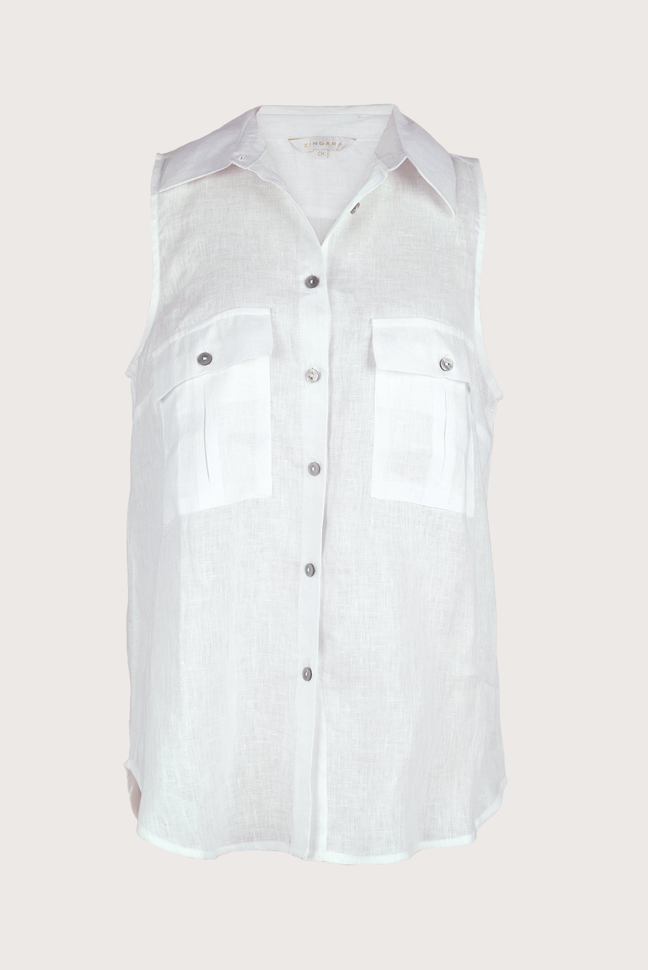 White Linen Button Shirt