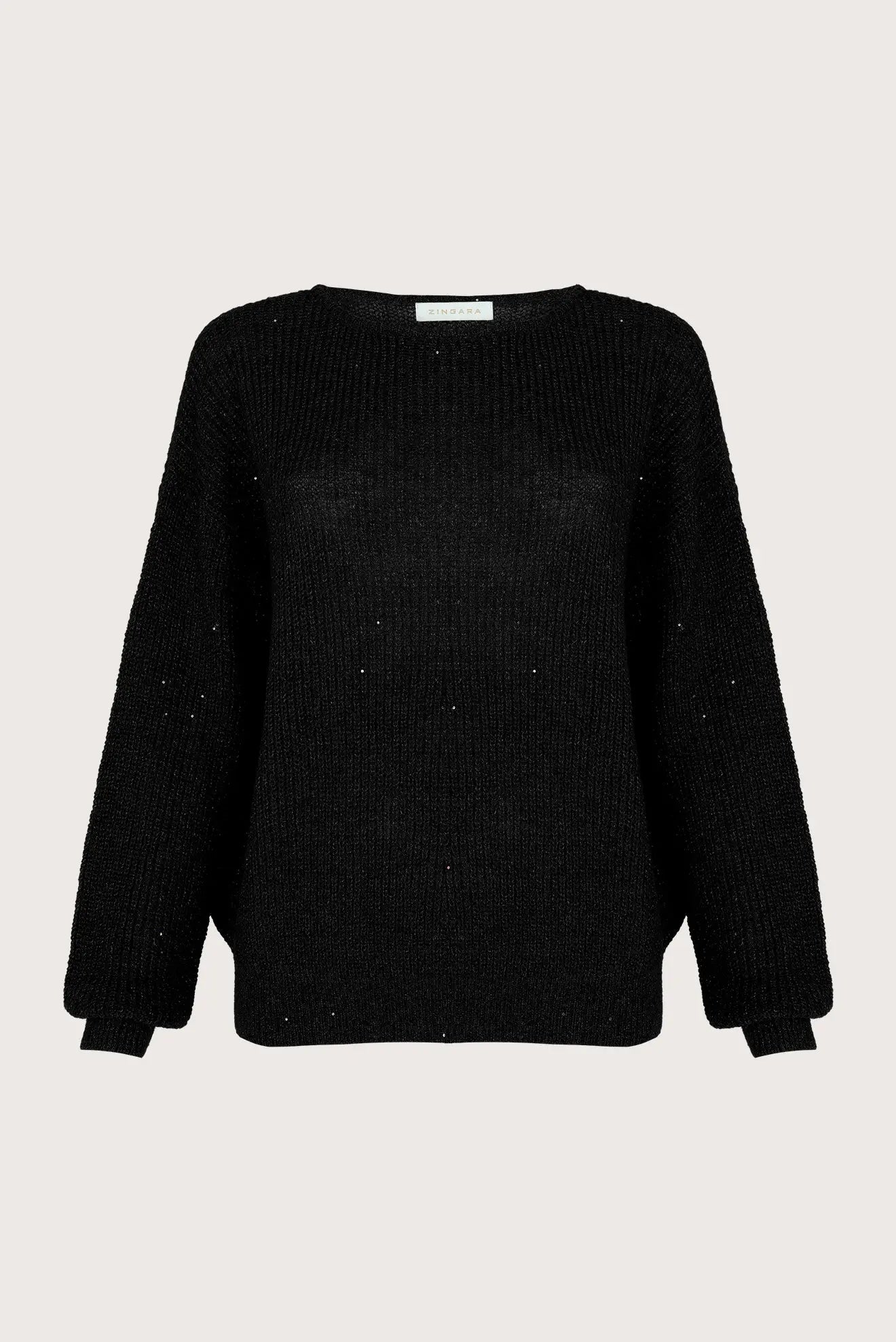 Black Sweater | Timeless Elegance with Subtle Sparkle | Zingara