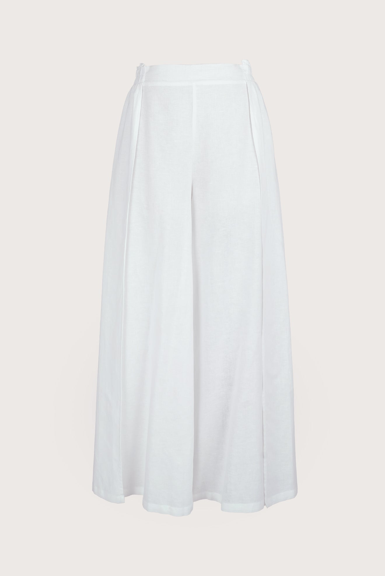 White Open Linen Pants