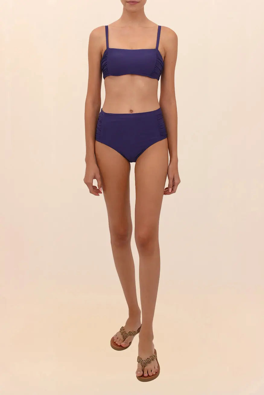 TOP BANDEAU FRUNCES POMPEYA AZUL Zingara