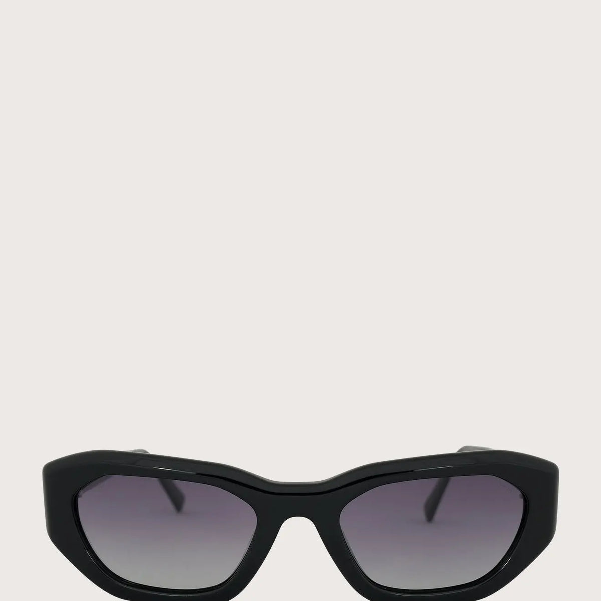 Black Oversize Glasses - Geometric Design - Gray Lenses  display picture 1