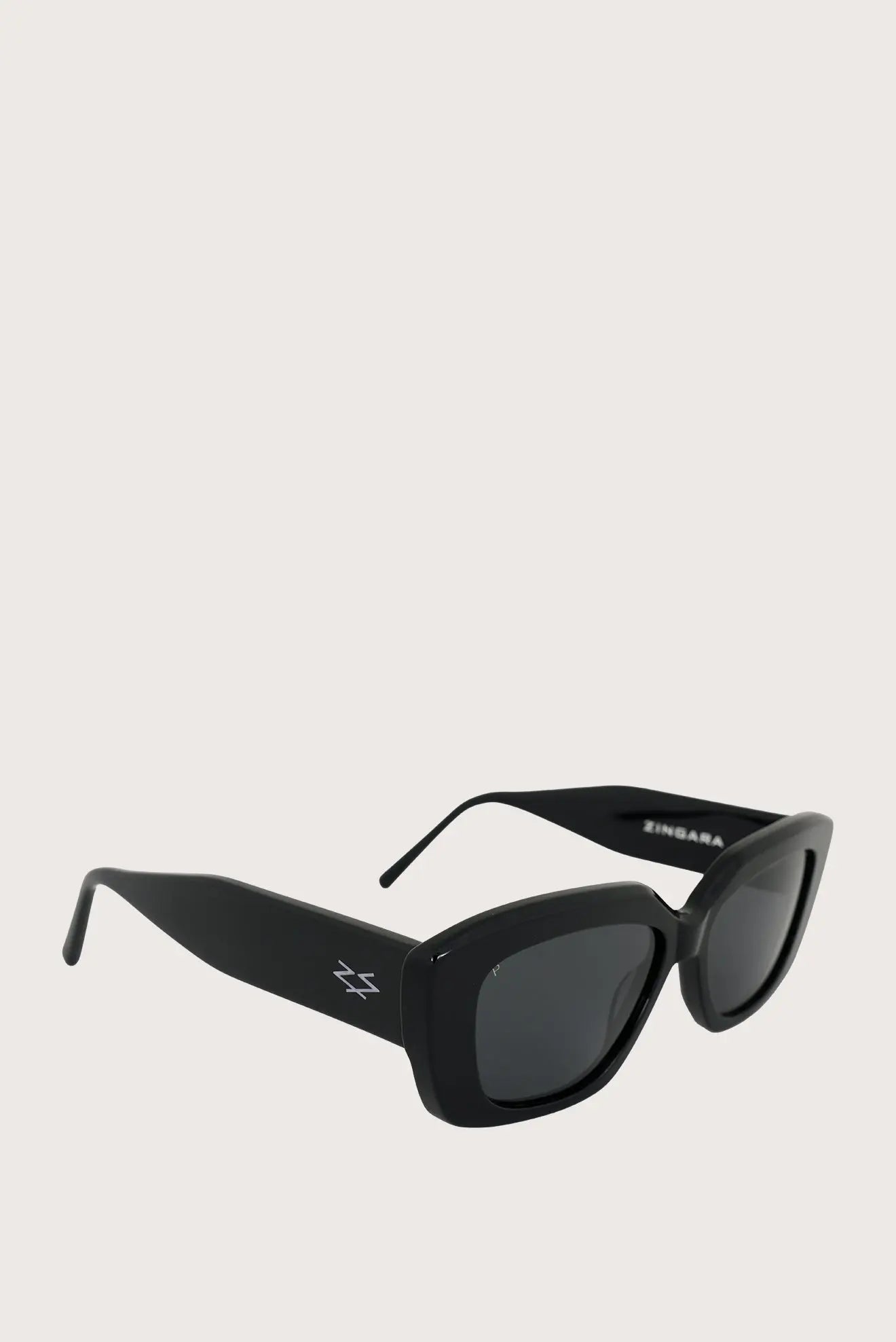 Black Geometric Glasses - Solid Lenses - Minimalist Style
