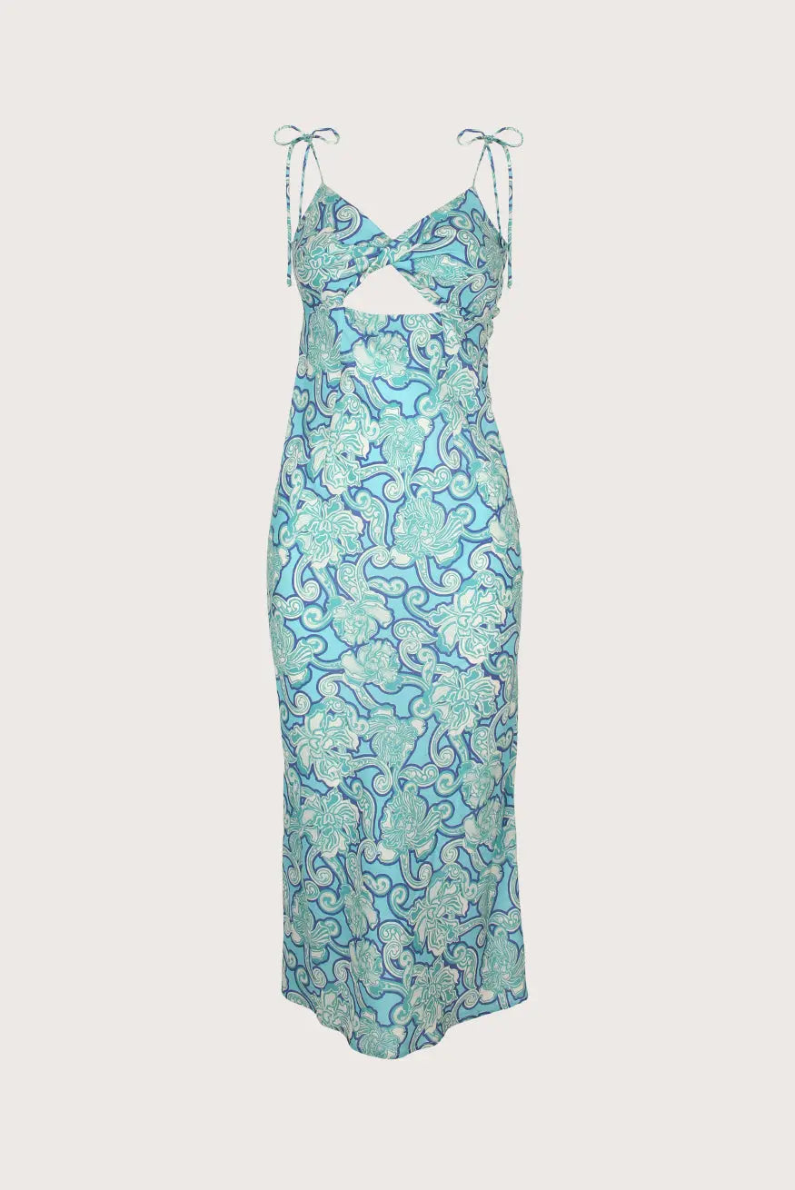 princess polly baby blue dress Topshop Gowns Topshop Asymmetric One-shoulder Open Back Midi Occasion Dress  In main image 0