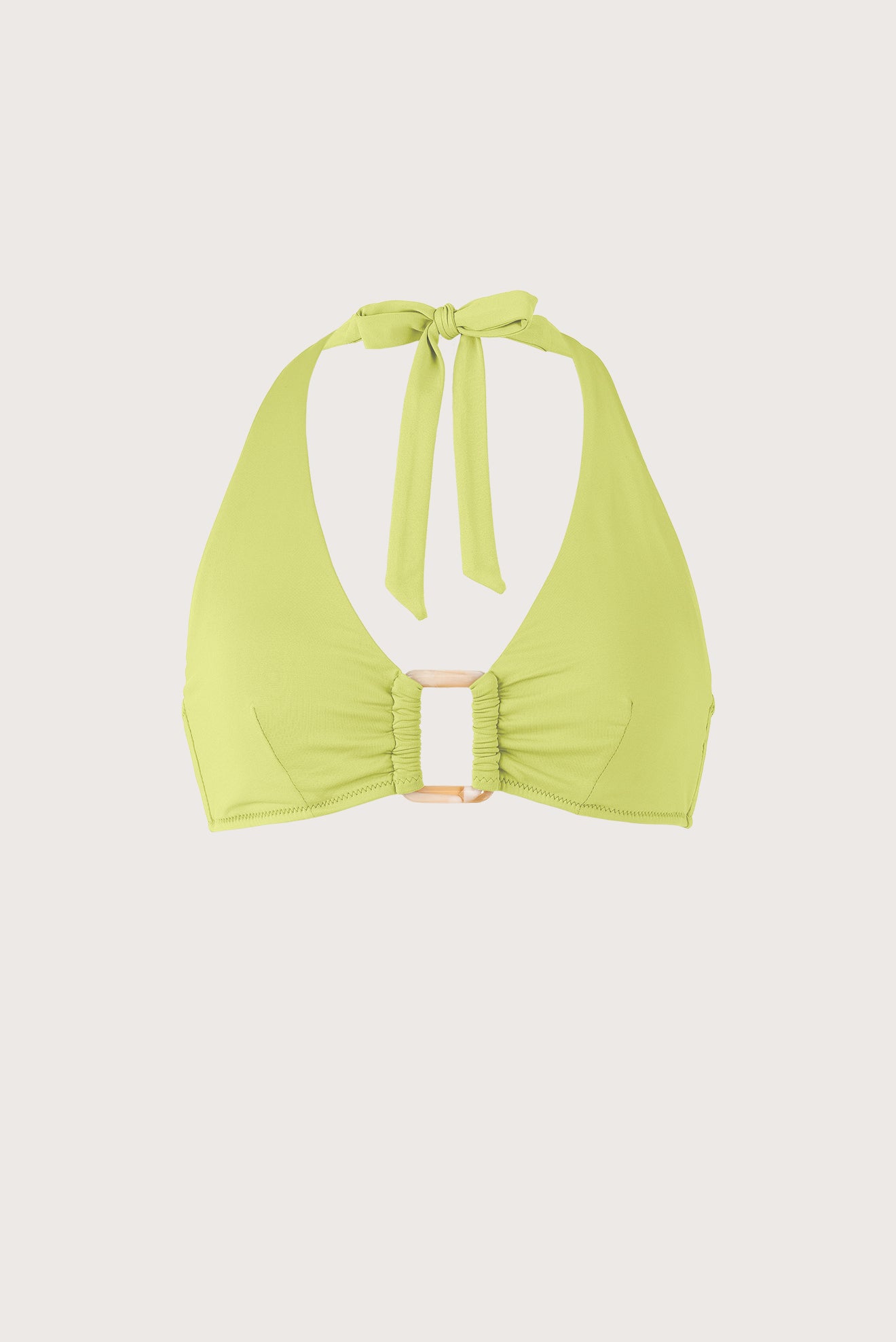 Top Halter Argolla Lumi en verde lima